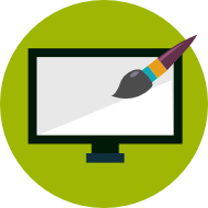 Icon, das Webdesign darstellt